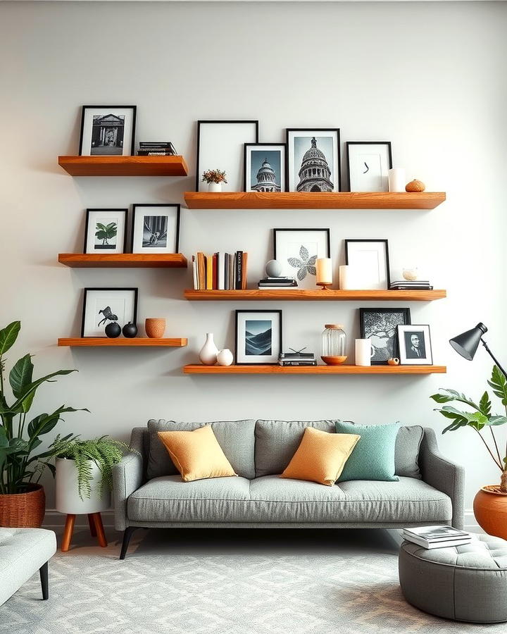 Floating Shelves for a Gallery Wall