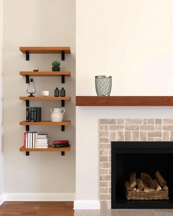 Floating Shelves with Adjustable Heights