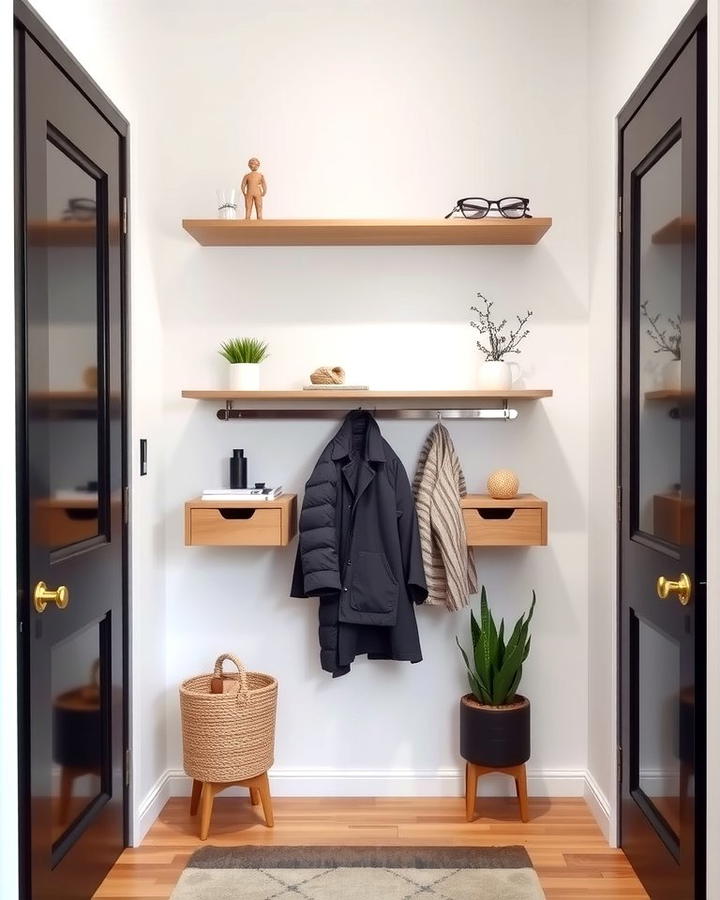 Floating Shelves with Drawers