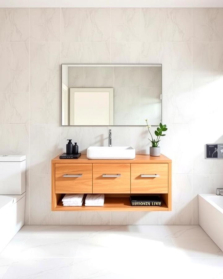 Floating Vanity for Open Space