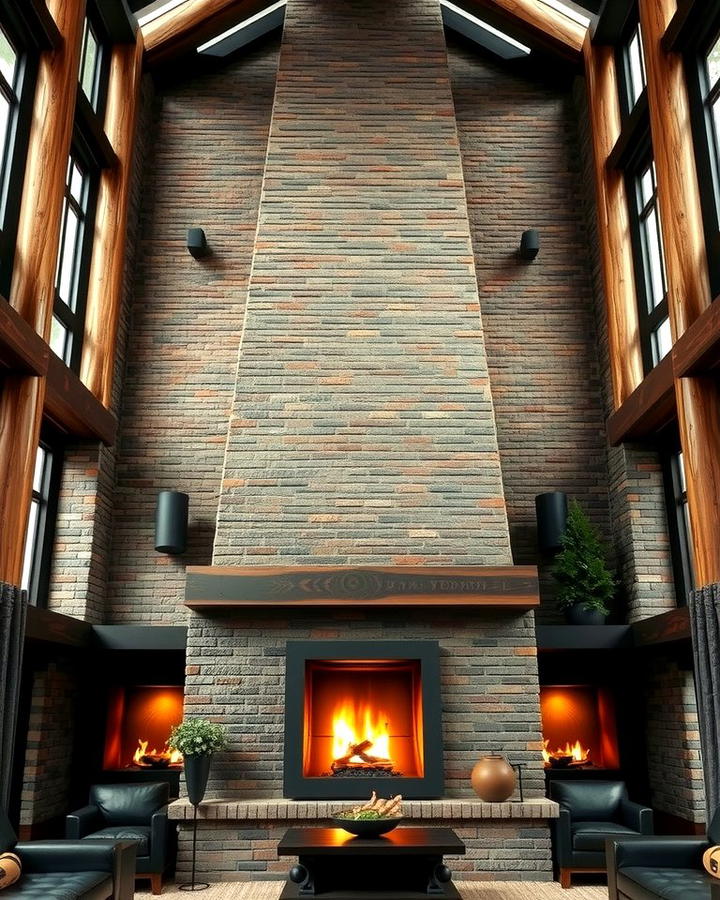 Floor to Ceiling Fireplace