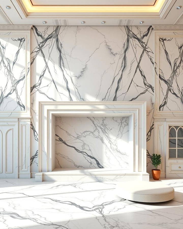 Floor to Ceiling Marble Fireplaces