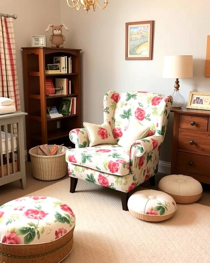 Floral Accent Chair