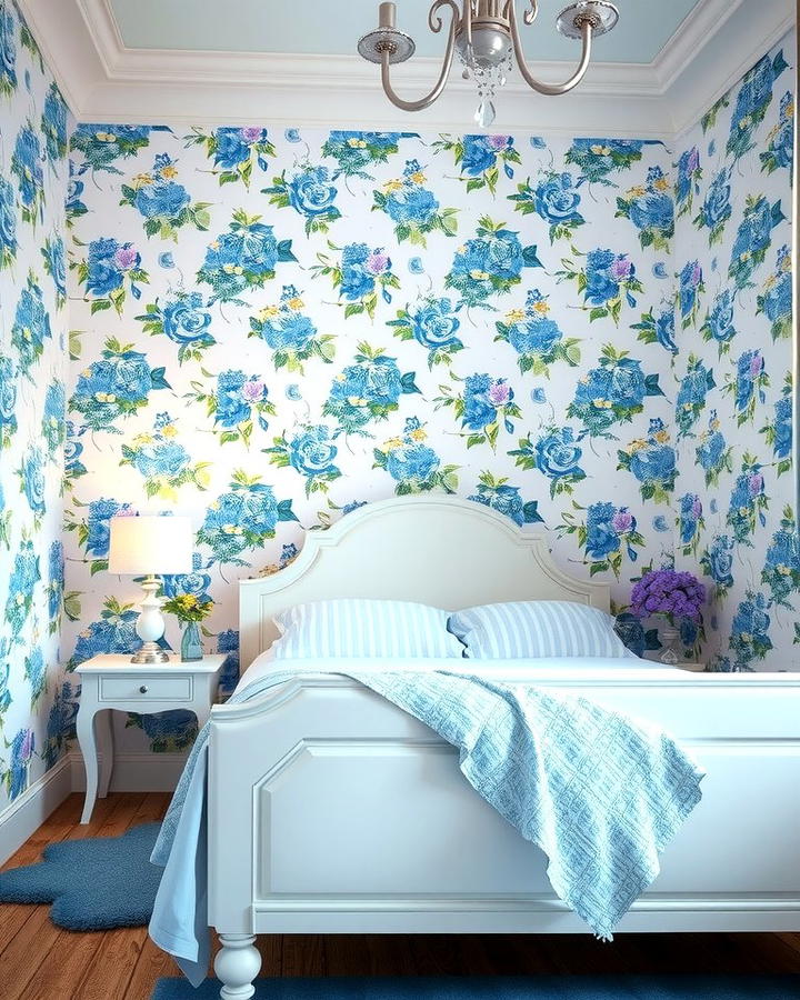 Floral Blue Wallpaper