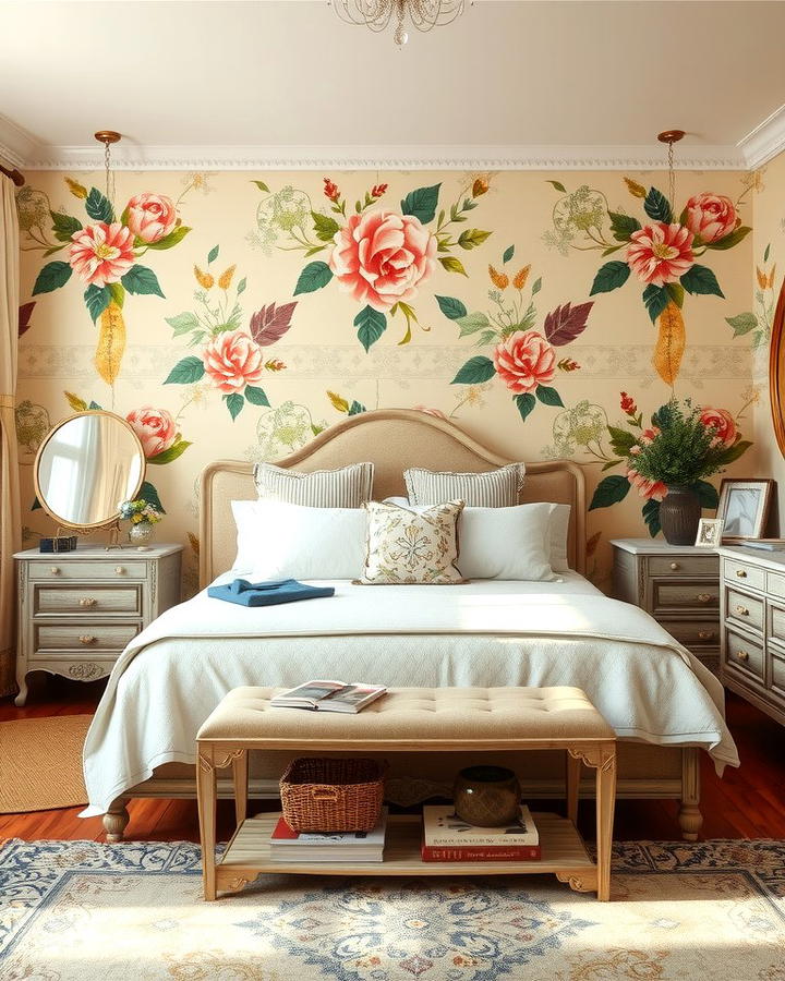 Floral Wallpaper Accents