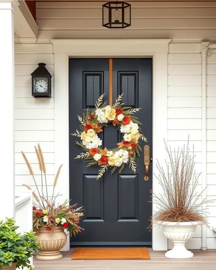 Floral Wreath on Door