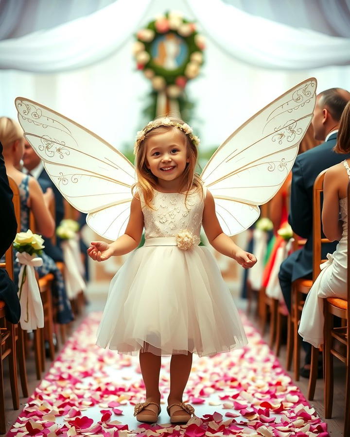 Flower Girl in Fairy Wings