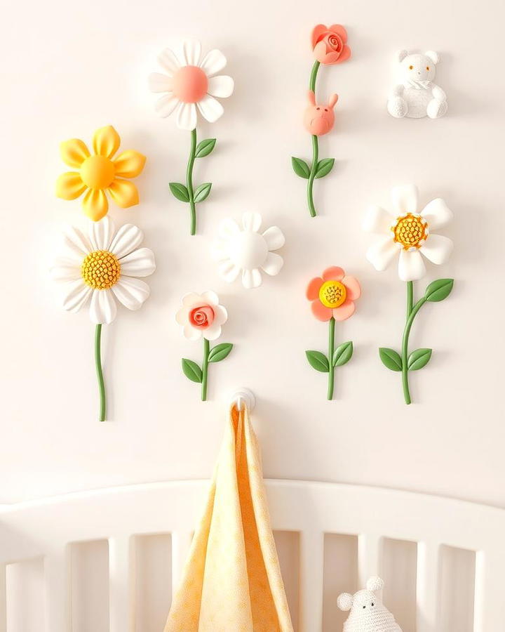 Flower Shaped Wall Hooks