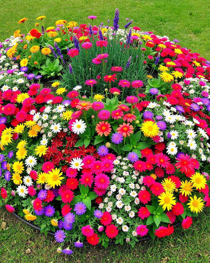 Flowering Round Garden Bed