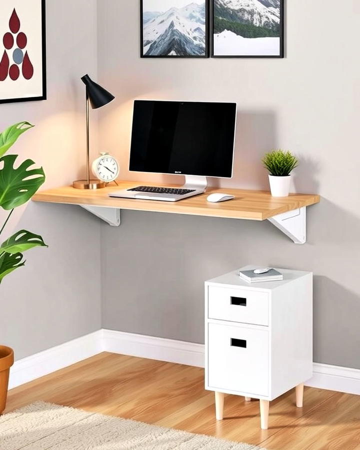 Foldable Floating Desk for Compact Space