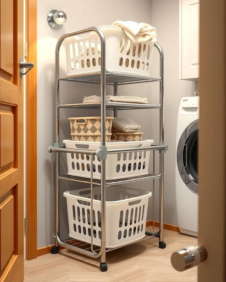 Foldable Laundry Basket Rack