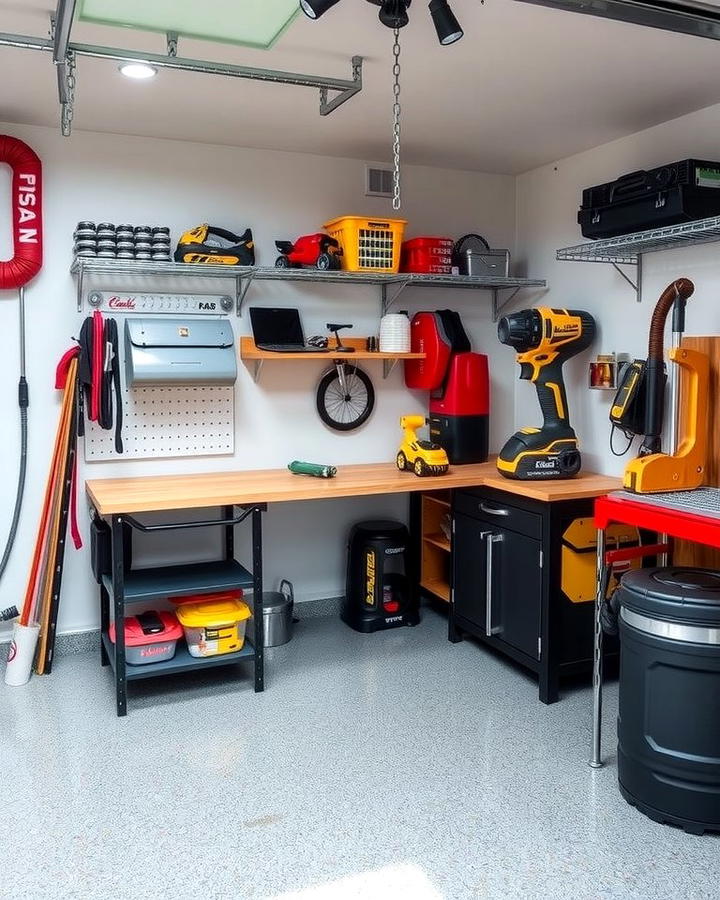 Foldable Workbench for Small Garages