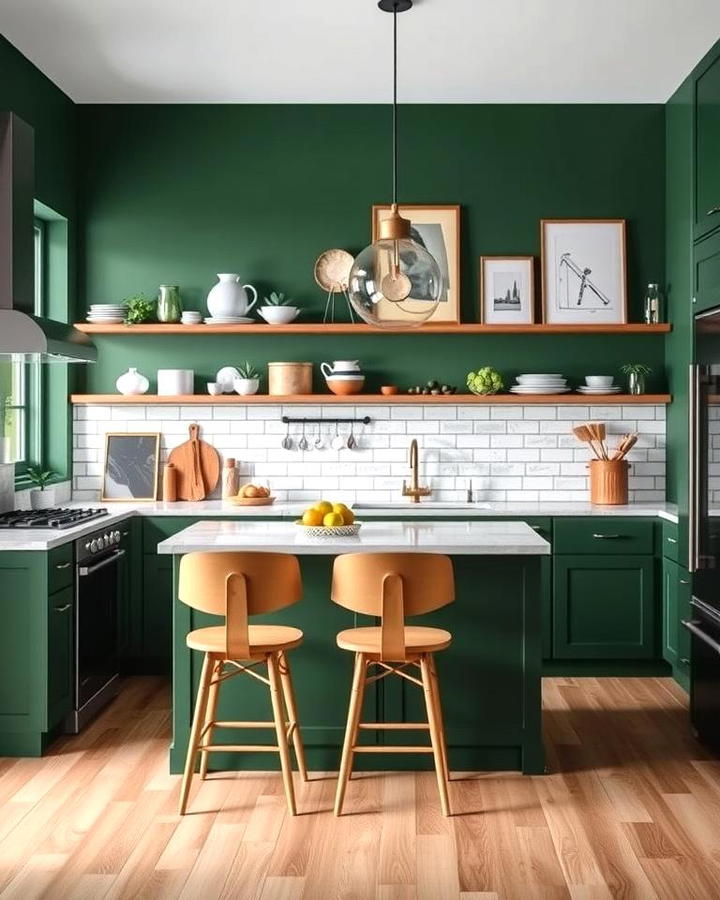 Forest Green Accent Wall