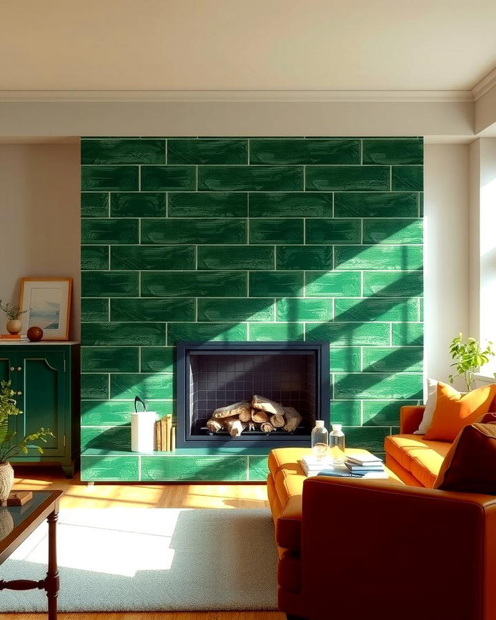 Forest Green Tile Surround