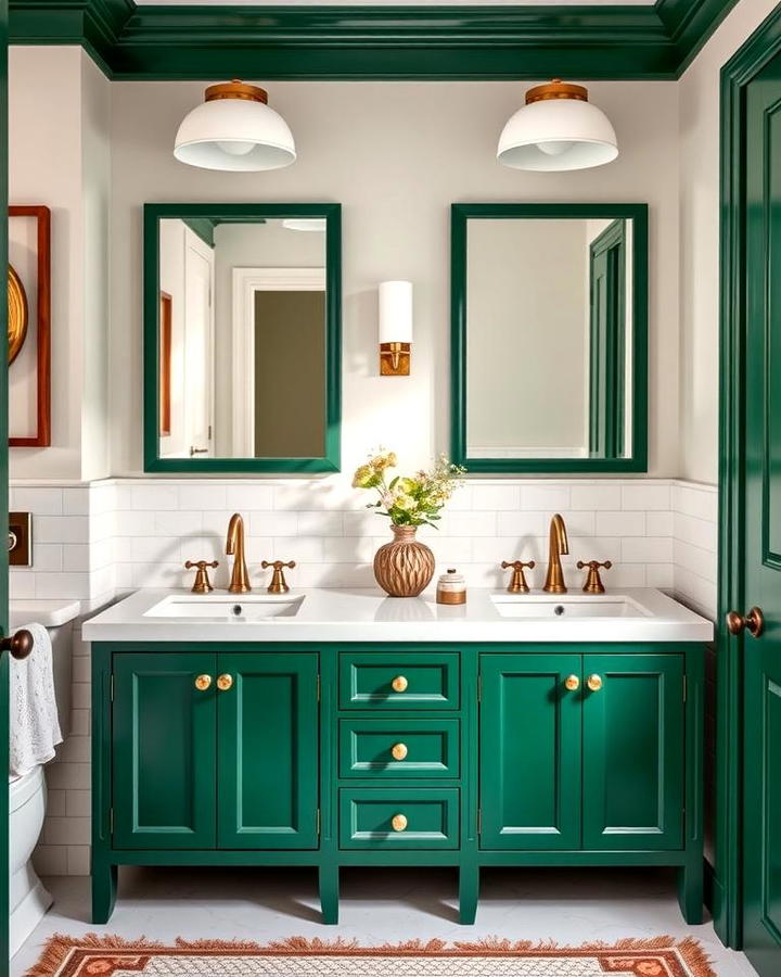 Forest Green Vanity