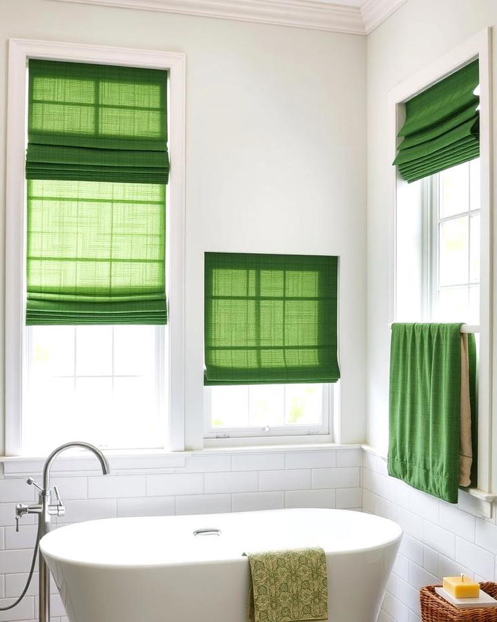 Forest Green Window Treatments