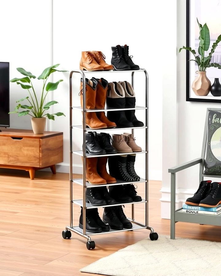 Freestanding Boot Rack with Adjustable Tiers