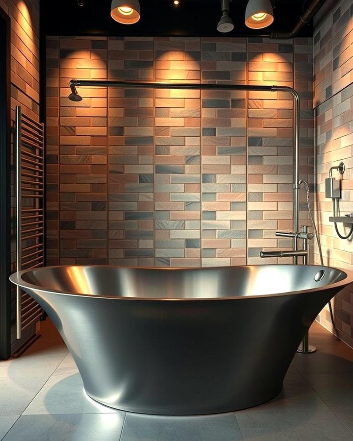 Freestanding Metal Bathtub