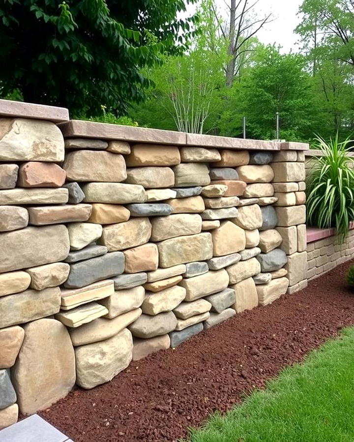 Freestanding Rock Retaining Wall