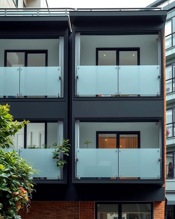 Frosted Glass Balconies for Privacy