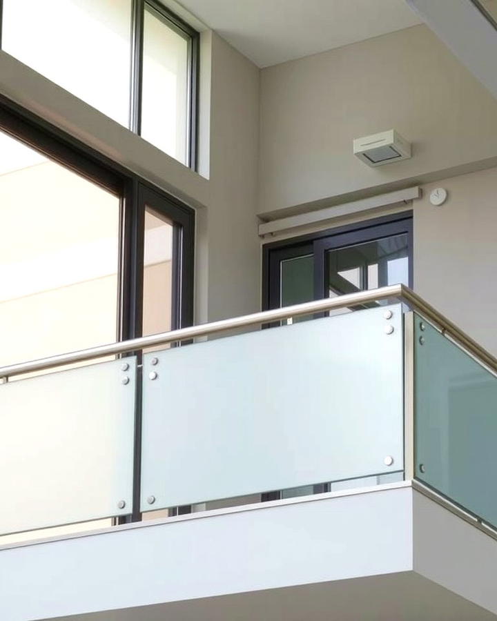 Frosted Glass Railings for Privacy