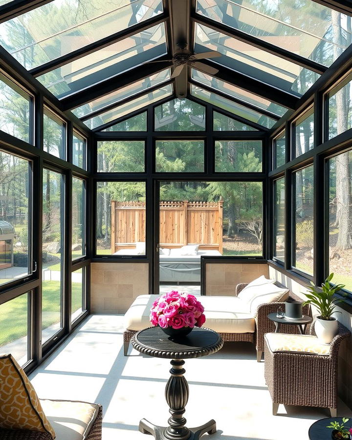 Fully Enclosed Glass Porch