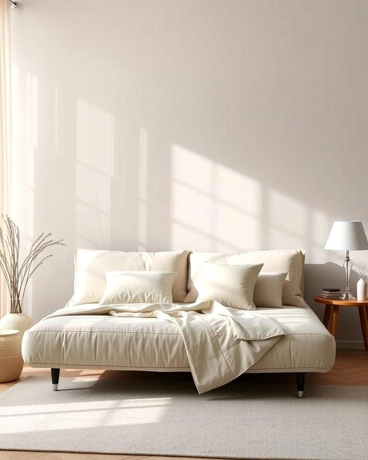 Futon in Neutral Tones for a Modern Look