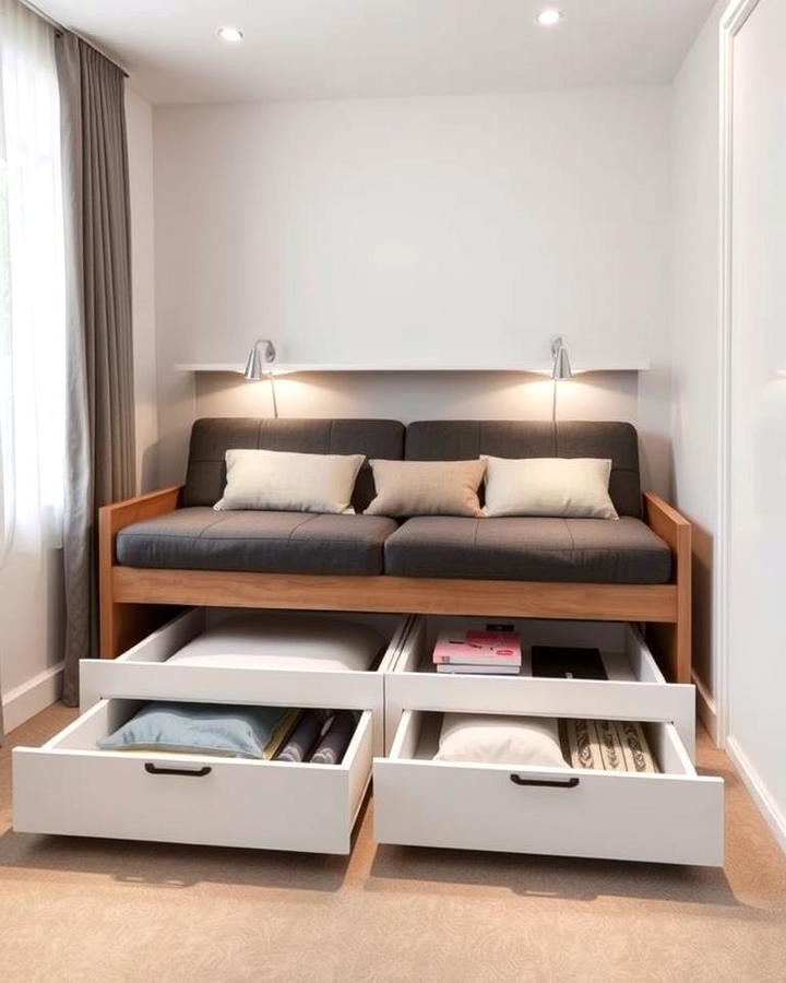 Futon with Storage Solutions