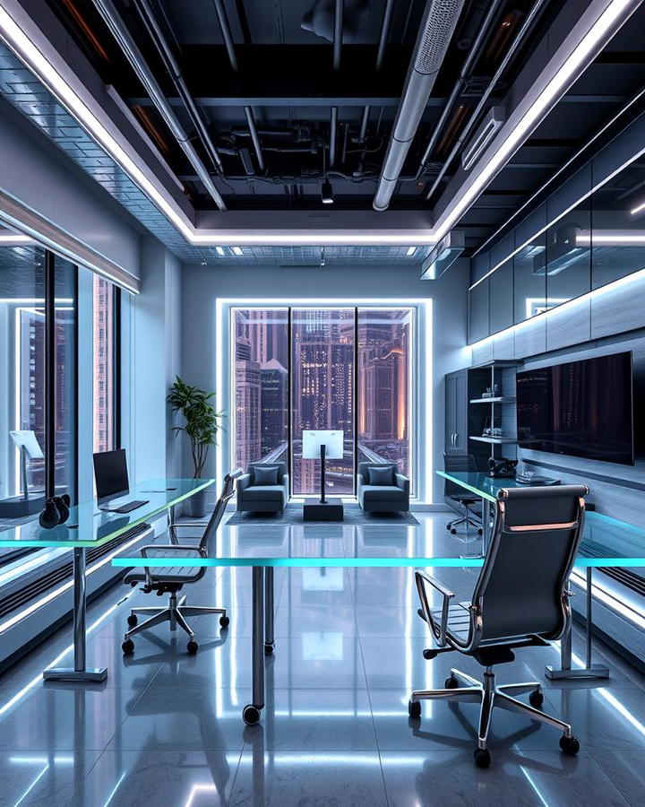 Futuristic Loft Office