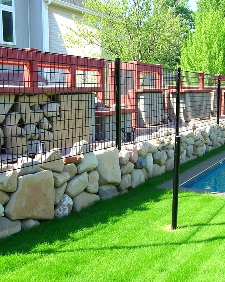 Gabion Pool Fence