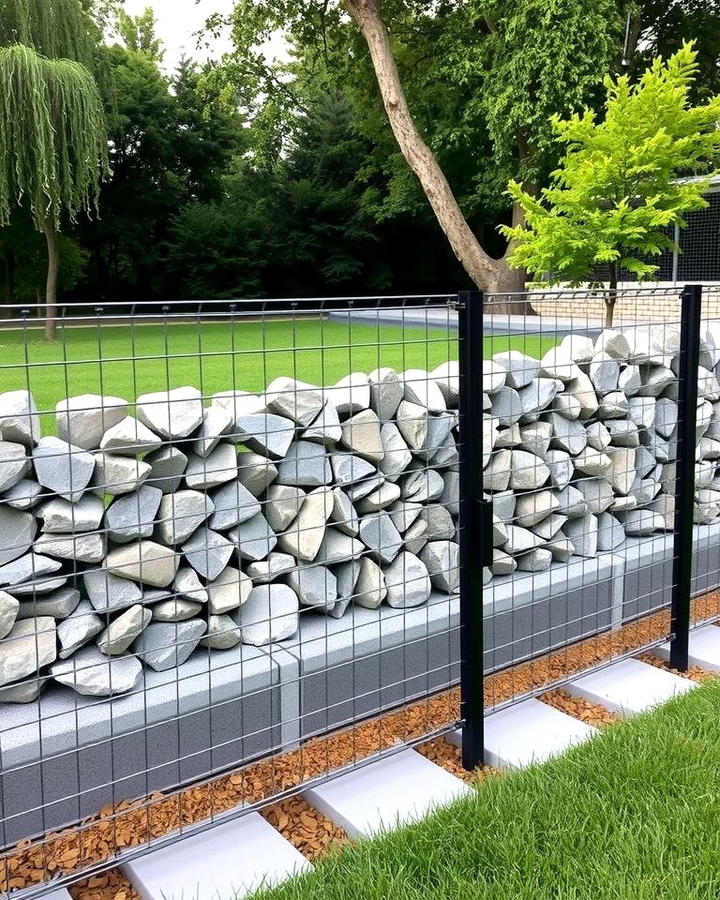 Gabion Wall Dog Fence for Modern Appeal