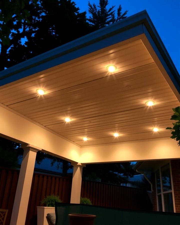 Gable Roof with Built In Lighting