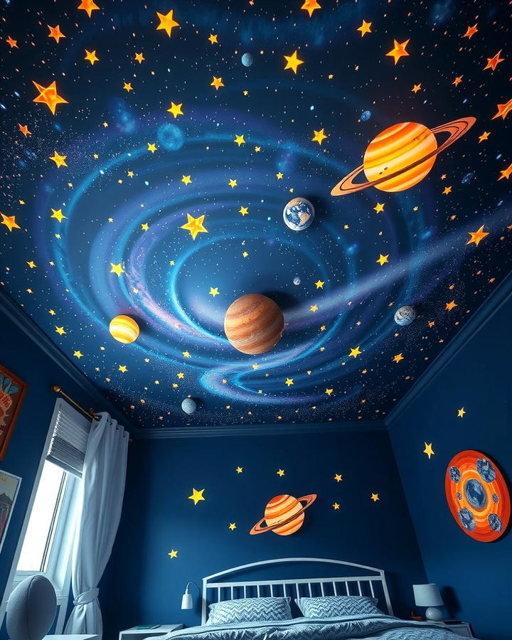 Galaxy Inspired Ceiling