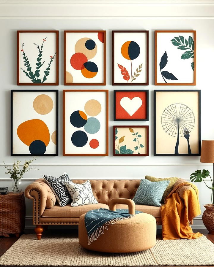 Gallery Wall of Boho Art Prints