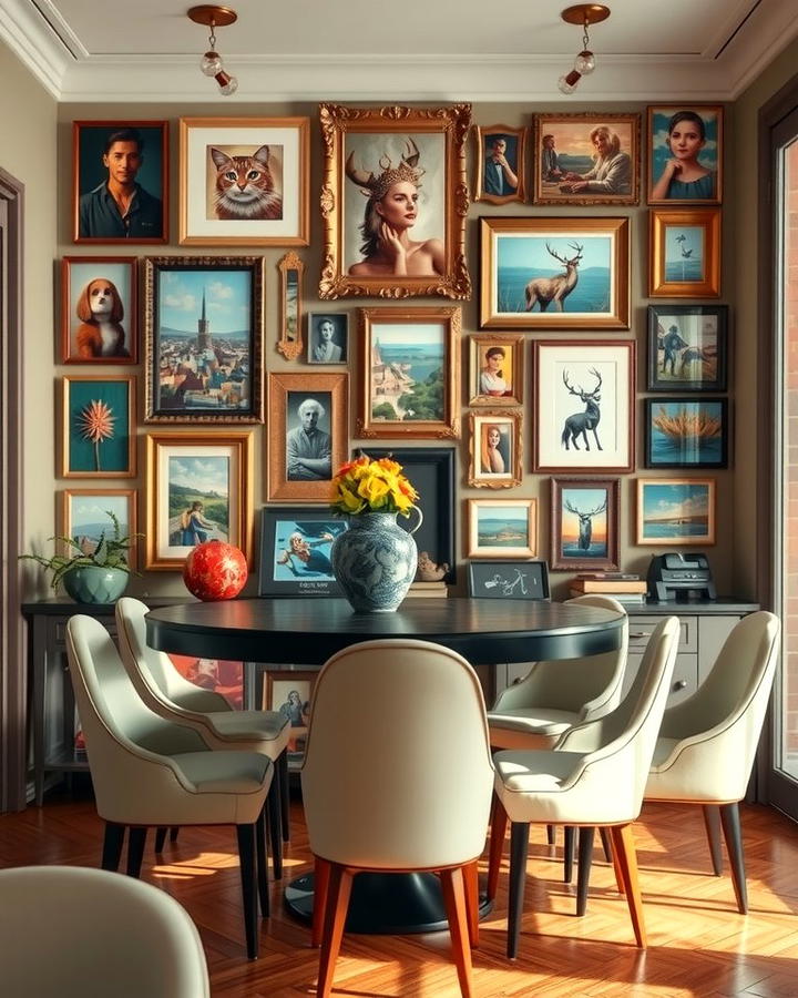 Gallery Wall with Eclectic Art