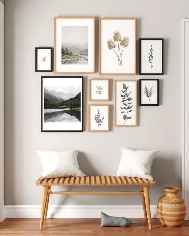 Gallery Wall with Nature Prints