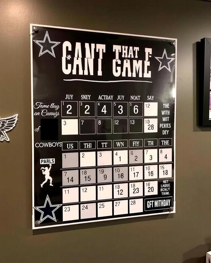 Game Day Countdown Calendar