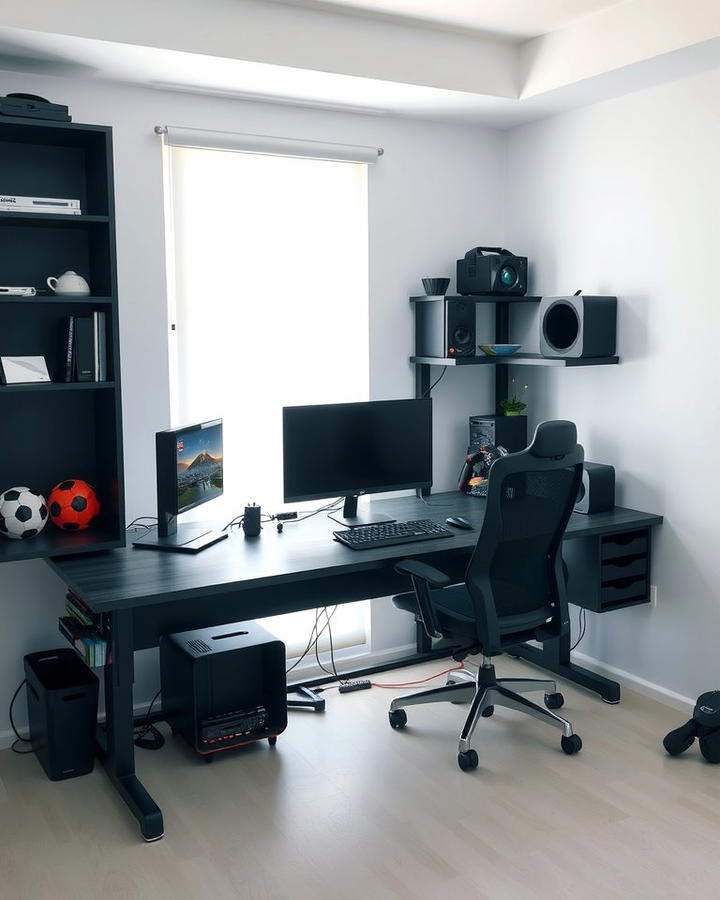 Gaming Desk with Cable Management