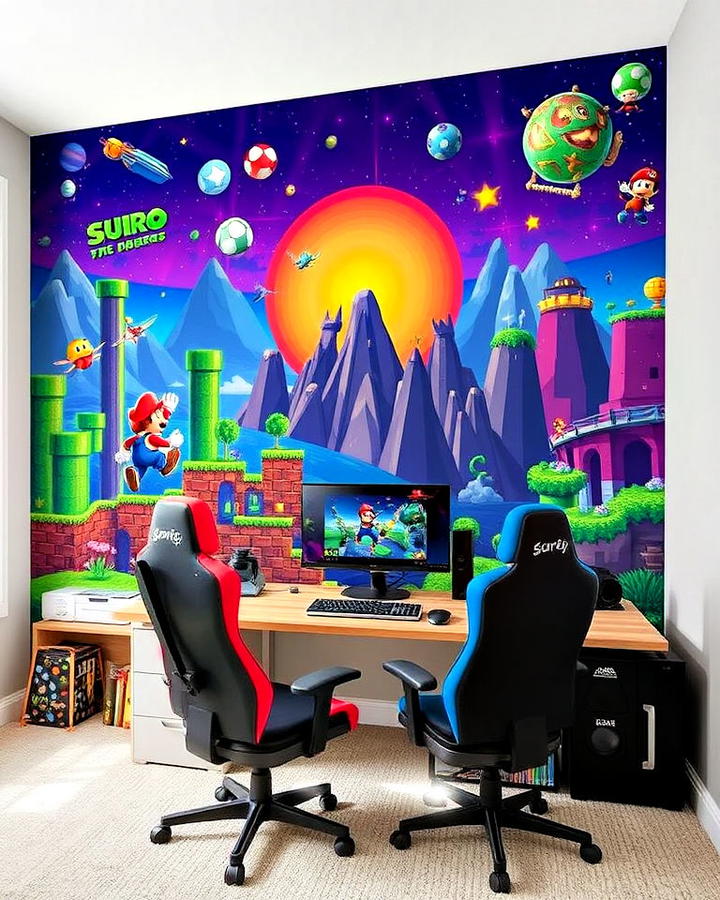 Gaming themed Wall Murals for Boys Bedroom