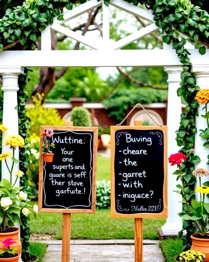 Garden Chalkboard Sign