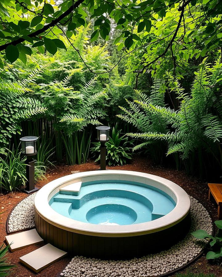 Garden Oasis Sunken Hot Tub