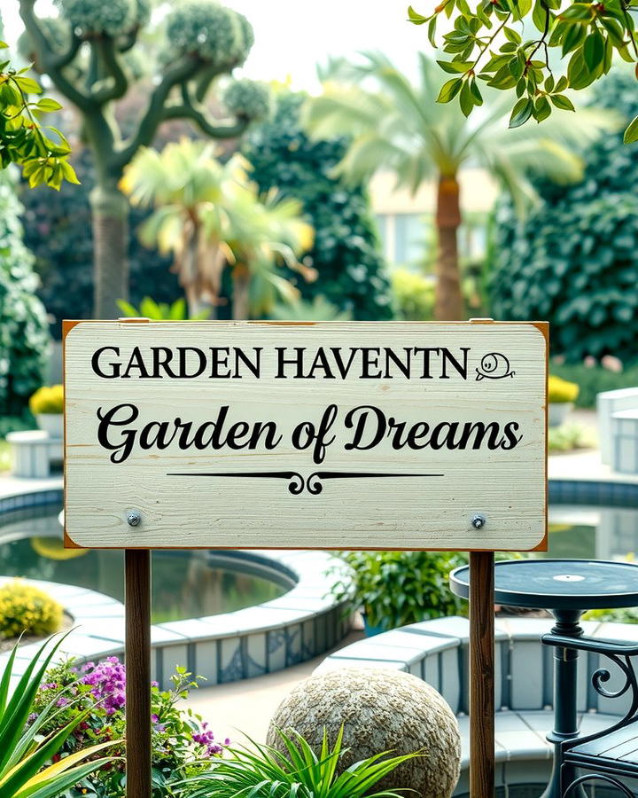 Garden of Dreams Sign