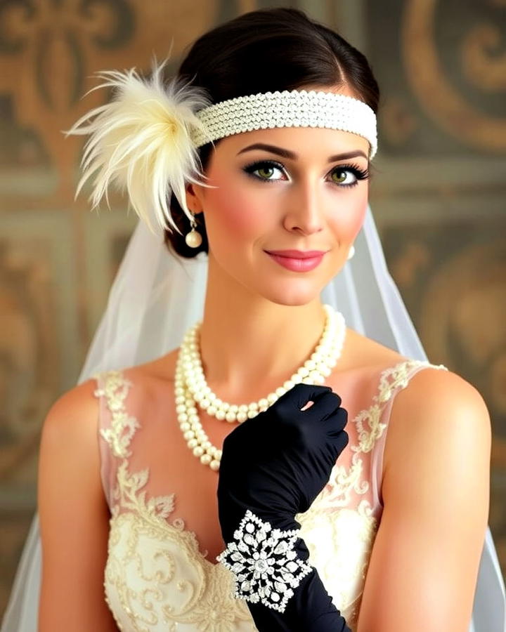 Gatsby style Bridal Accessories Idea