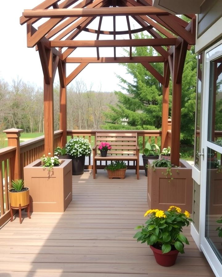 Gazebo with Built In Planters