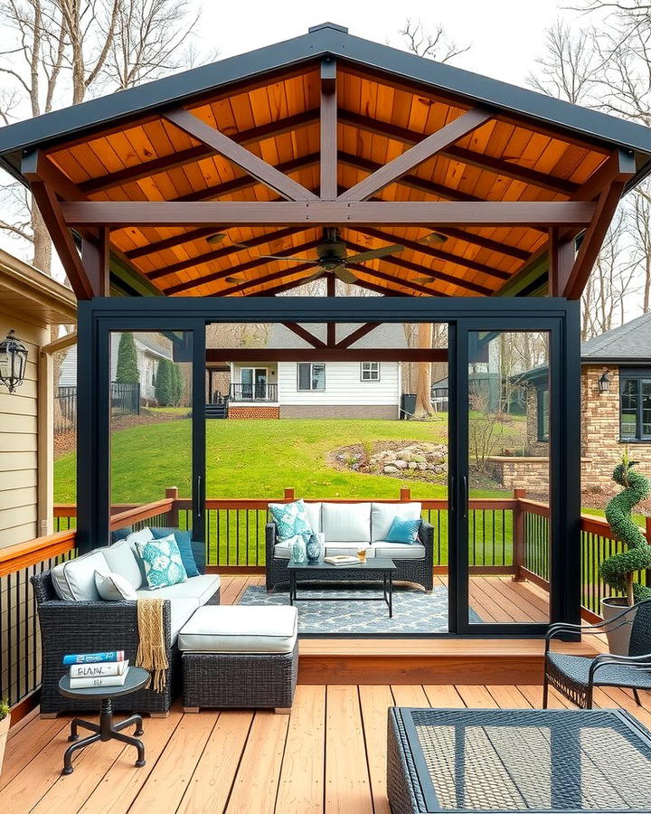 Gazebo with Sliding Glass Walls