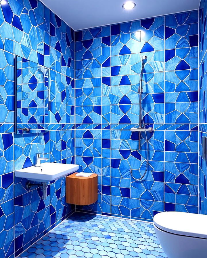 Geometric Blue Patterns for a Modern Look