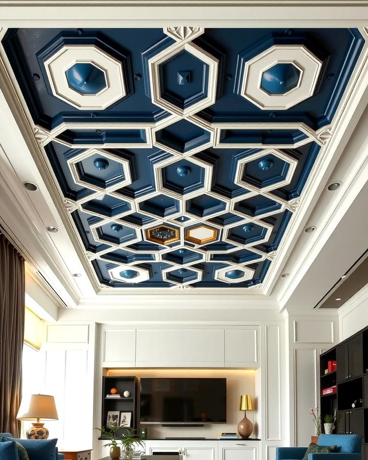 Geometric Ceiling Trim Patterns