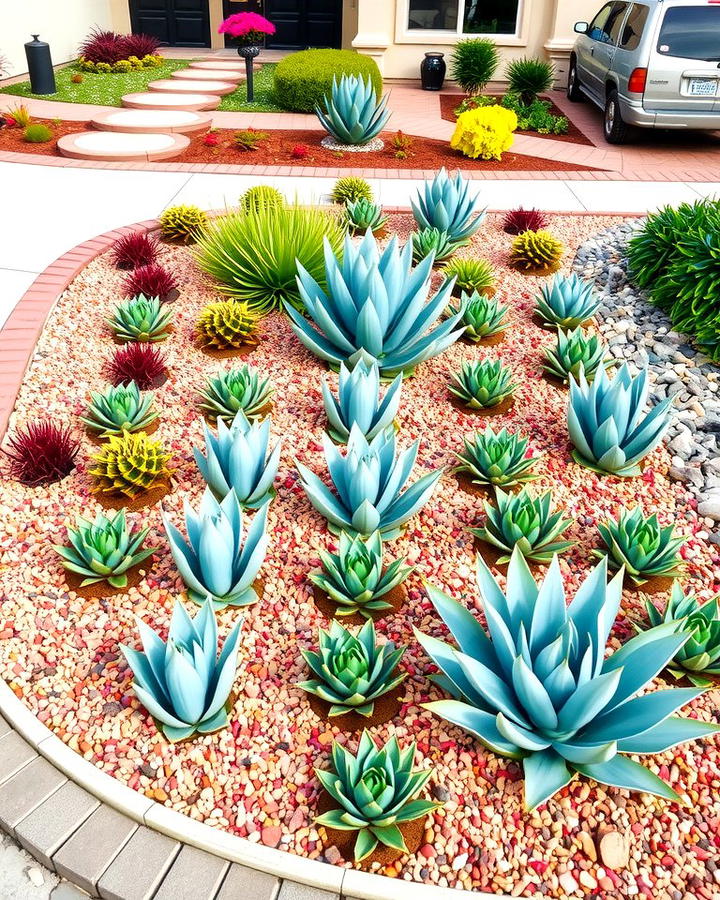 Geometric Flower Bed Design