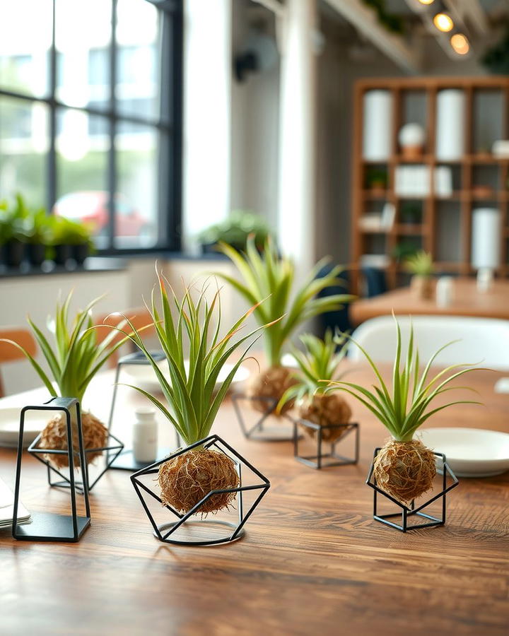 Geometric Metal Frames with Air Plants