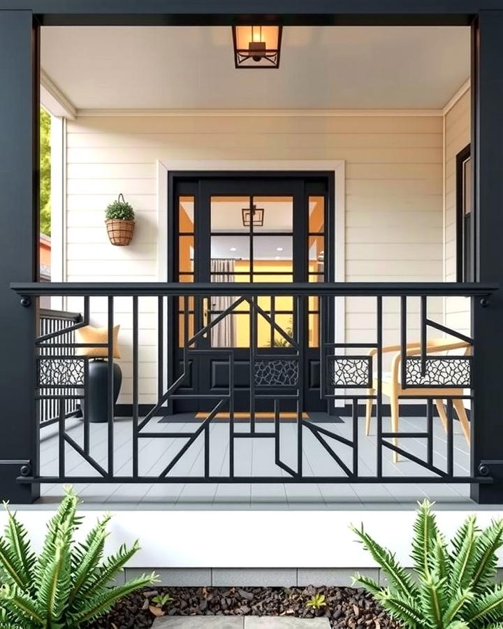 Geometric Metal Railings